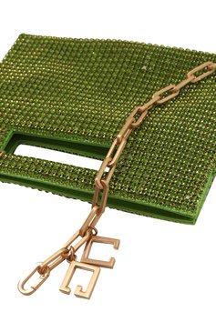 Женская сумка lucinda nano CULT GAIA зеленого цвета, арт. SH2544PS | Фото 3 (Сумки-технические: Сумки top-handle; Материал сплава: Проставлено; Материал: Текстиль; Драгоценные камни: Проставлено; Размер: small)