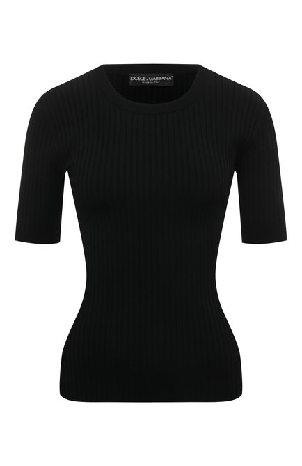 Женский пуловер из вискозы DOLCE & GABBANA черного цвета по  цене 79200 руб., арт. FXG26T/JDMA2 | Фото 1