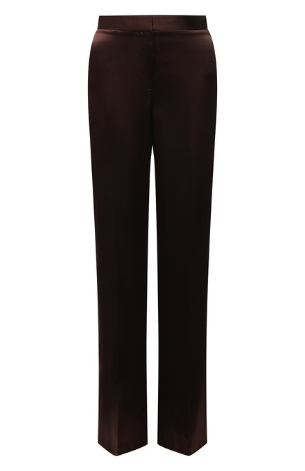 Женские брюки из вискозы ALEXANDER MCQUEEN коричневого цвета по цене 96700 руб., арт. 583746/QEAC9 | Фото 1