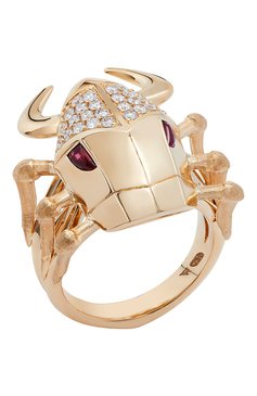Женские кольцо STEPHEN WEBSTER бесцветного цвета, арт. 3021068 | Фото 1 (Драгоценные камни: Рубины; Материал сплава: Желтое золото)