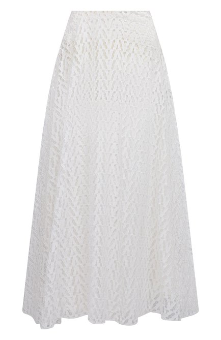 Женская юбка VALENTINO белого цвета по цене 266500 руб., арт. XB3RA8K36W1 | Фото 1