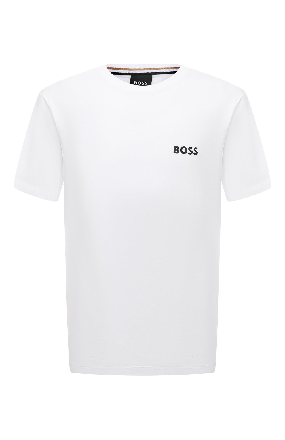 Хлопковая футболка BOSS белого цвета