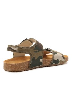 Детские текстильные сандалии IL GUFO хаки цвета, арт. G572/CAMUFLAGE/35-42 | Фото 3 (Материал внешний: Текстиль; Материал внутренний: Натуральная кожа; Региональные ограничения белый список (Axapta Mercury): RU; Материал сплава: Проставлено; Нос: Не проставлено; Длина стельки: 22, 22,5, 23,4, 23,8)