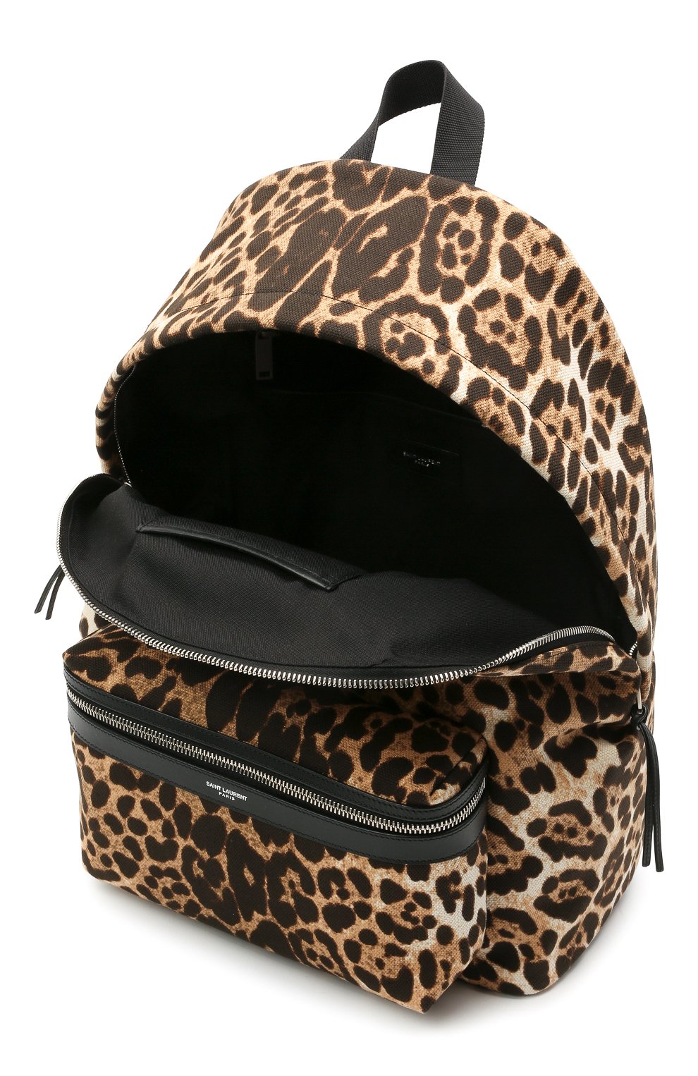 Мужской текстильный рюкзак city SAINT LAURENT леопардового цвета, арт. 534967/2QL5F | Фото 4 (Материал: Текстиль; Стили: Кэжуэл; Размер: large)
