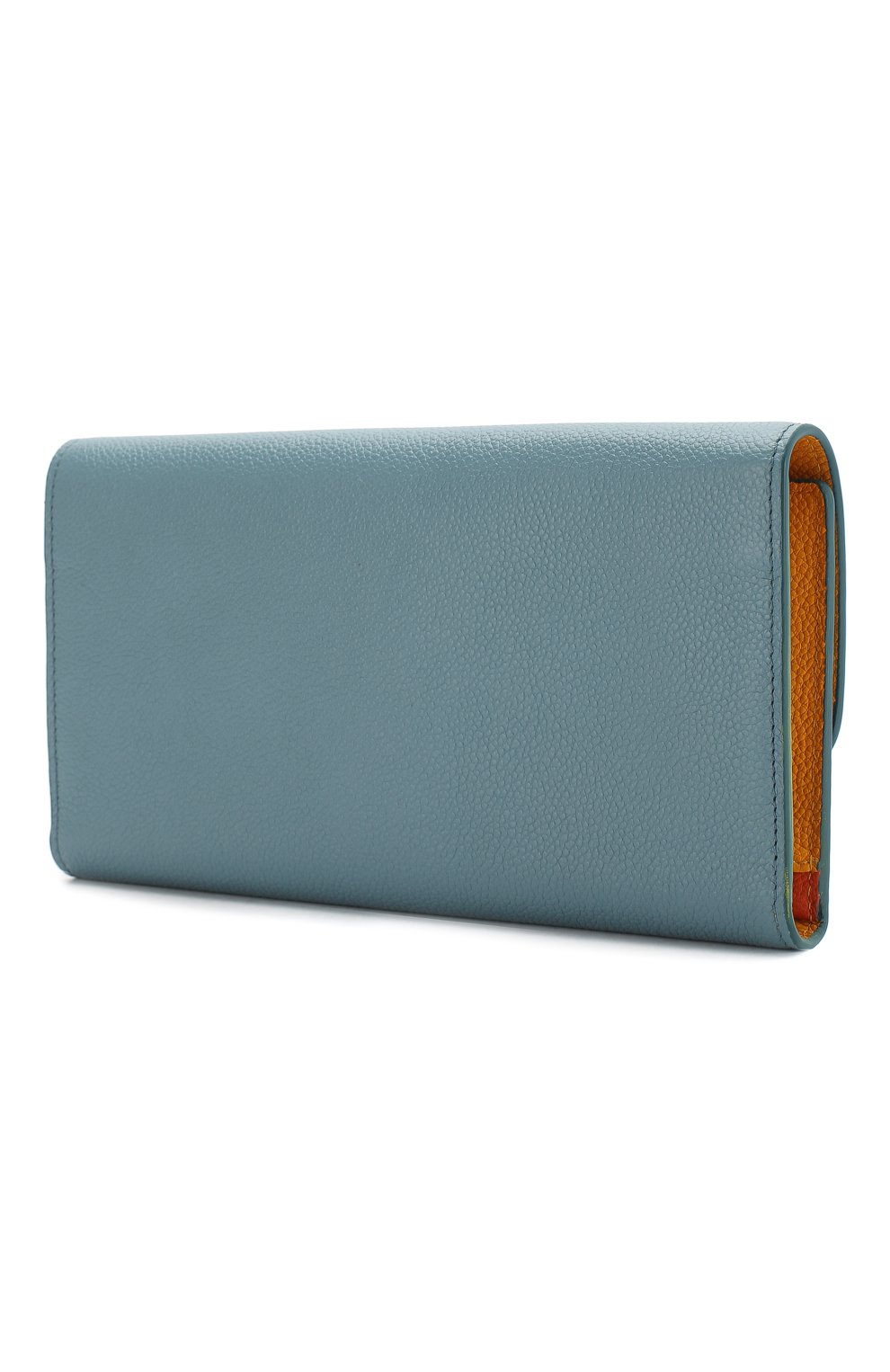 Женские кожаный кошелек TOD’S голубого цвета, арт. XAWSELB3600WEP | Фото 2 (Материал: Натуральная кожа; Статус проверки: Проверена категория)