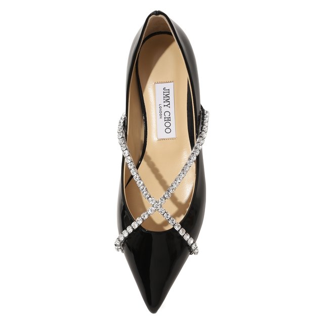 Кожаные балетки Genevi Jimmy Choo  GENEVI FLAT/B0B Фото 6