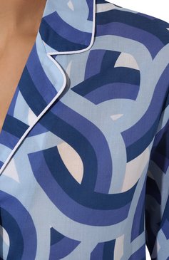 Женская хлопковая пижама DEREK ROSE голубого цвета, арт. 2012-LEDB051 | Фото 7 (Материал сплава: Проставлено; Нос: Не проставлено; Материал внешний: Хлопок)