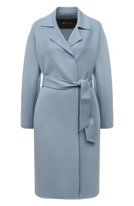 Женское кашемировое пальто KITON светло-голубого цвета по цене 664000 руб., арт. D51614DK0952A | Фото 1