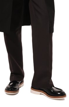 Мужские кожаные дерби SANTONI черного цвета, арт. MCAG18366JW7SN0VN01 | Фото 3 (Материал внутренний: Натуральная кожа; Стили: Классический)