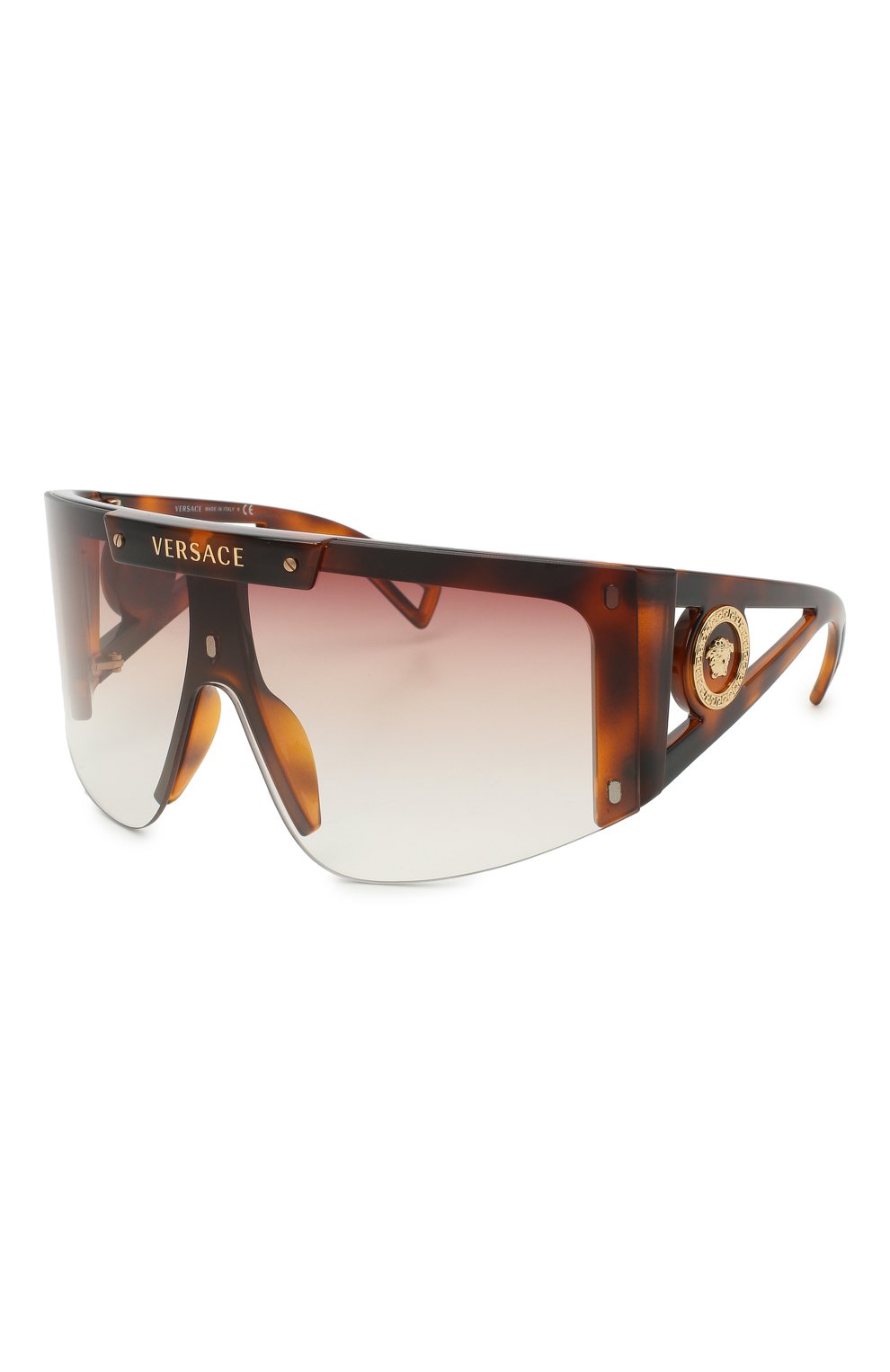 Женские солнцезащитные очки VERSACE коричневого цвета, арт. 4393-52171W | Фото 7 (Региональные ограничения белый список (Axapta Mercury): RU; Тип очков: С/з; Очки форма: Маска; Оптика Гендер: оптика-женское)