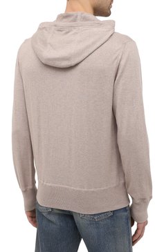 Мужской кардиган из хлопка и шелка TOM FORD бежевого цвета, арт. BVU91/TFK157 | Фото 4 (Мужское Кросс-КТ: Кардиган-одежда; Рукава: Длинные; Длина (для топов): Стандартные; Региональные ограничения белый список (Axapta Mercury): RU; Материал внешний: Хлопок; Стили: Кэжуэл)