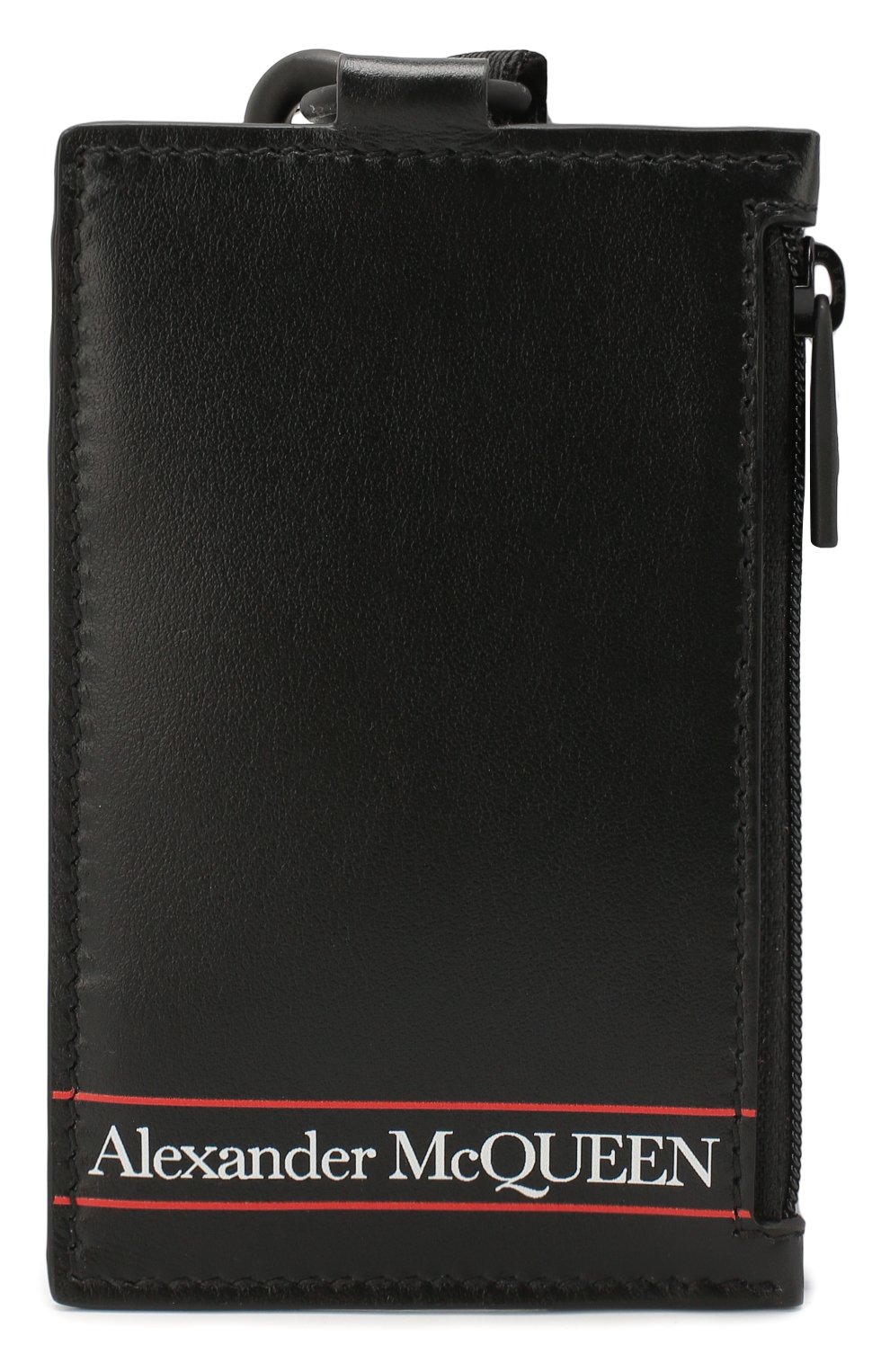 Мужской кожаный футляр для кредитных карт ALEXANDER MCQUEEN черного цвета, арт. 602151/1SJ3B | Фото 1 (Материал: Натуральная кожа; Статус проверки: Проверена категория)