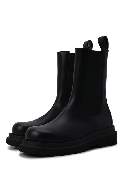 Мужские кожаные челси lug BOTTEGA VENETA черного цвета по цене 113500 руб., арт. 676890/V1BN1 | Фото 1