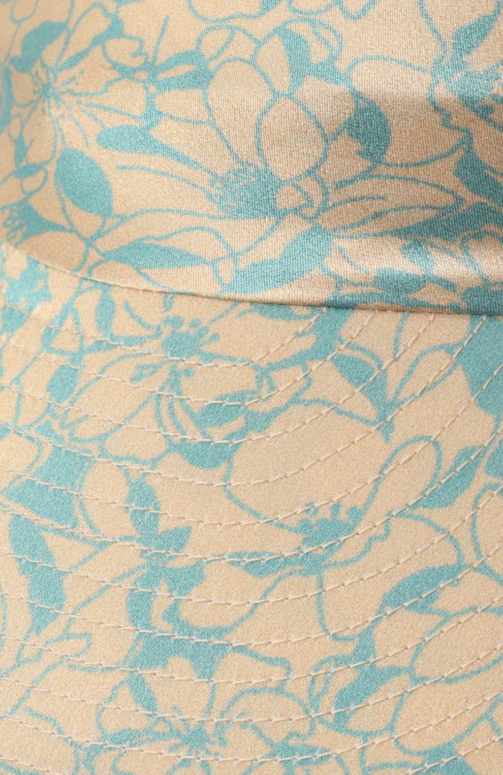 Женская шелковая кепка INVERNI бирюзового цвета, арт. 5567 CT | Фото 4 (Материал: Текстиль, Шелк; Материал сплава: Проставлено; Нос: Не проставлено)