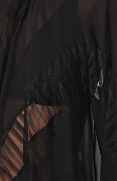 Женская блузка из вискозы DONDUP черного цвета, арт. DC312/IF0017D/XXX | Фото 5 (Рукава: Длинные; Стили: Гламурный; Принт: Без принта; Длина (для топов): Стандартные; Материал сплава: Проставлено; Материал внешний: Вискоза; Драгоценные камни: Проставлено; Женское Кросс-КТ: Блуза-одежда)