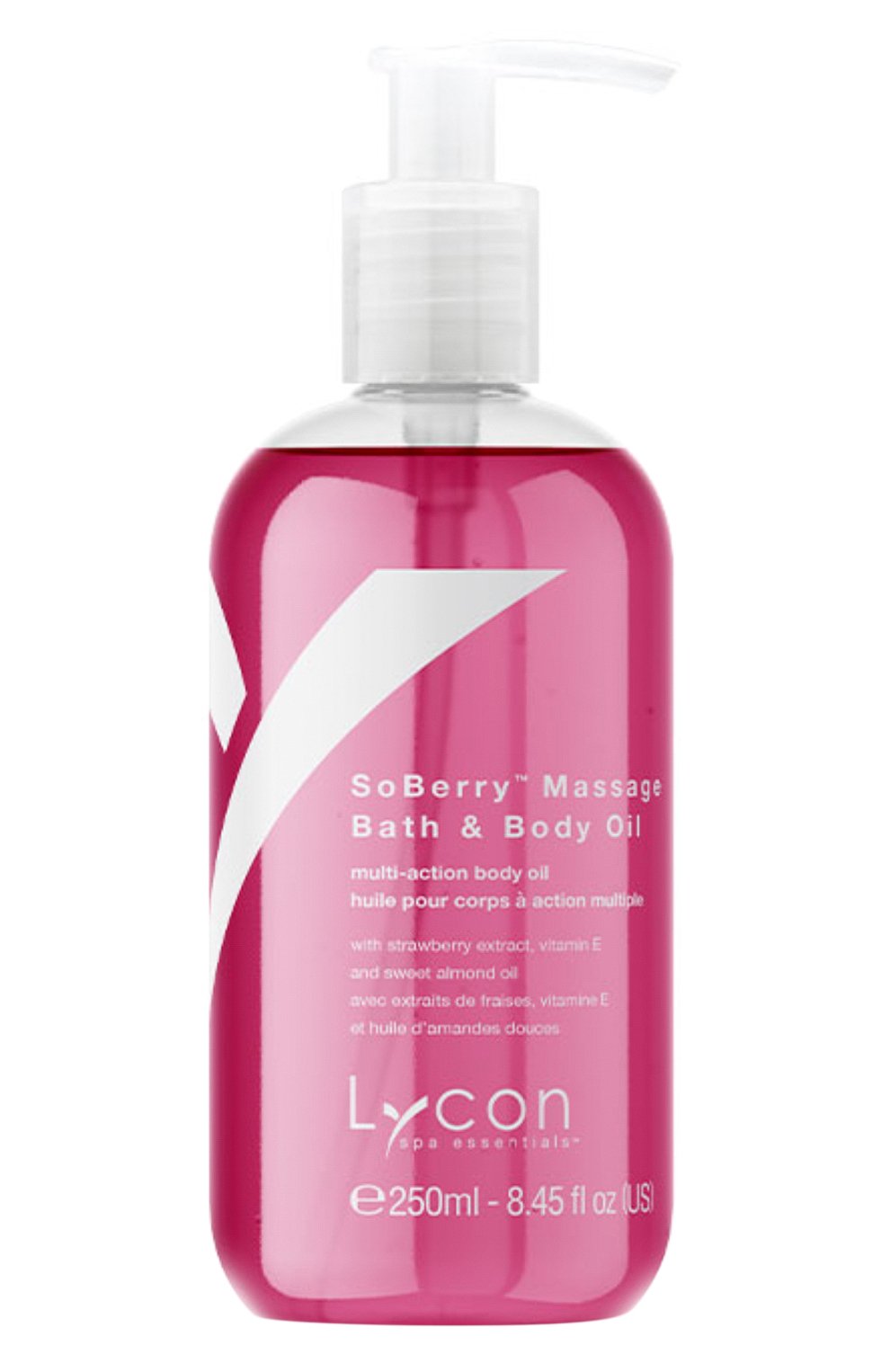 Косметическое масло для ванны и массажа с клубникой и миндалем (250ml) LYCON бесцветного цвета, арт. 9324313002201 | Фото 1 (Назначение: Для тела; Региональные ограничения белый список (Axapta Mercury): Не проставлено; Тип продукта: Масла; Нос: Не проставлено)