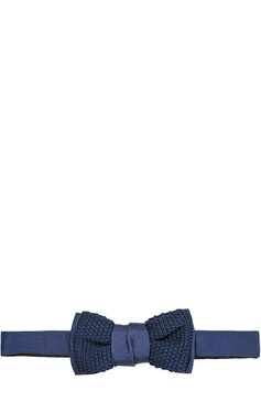 Мужской шелковый галстук-бабочка LANVIN темно-синего цвета, арт. 1993/B0W TIE | Фото 1 (Материал: Текстиль, Шелк; Материал сплава: Проставлено, Проверено; Нос: Не проставлено; Статус проверки: Проверено, Проверена категория)
