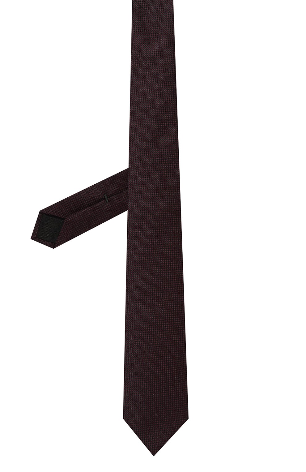 Мужской шелковый галстук VAN LAACK темно-бордового цвета, арт. LER0Y/K04325 | Фото 3 (Материал: Текстиль, Шелк; Принт: Без принта; Материал сплава: Проставлено; Нос: Не проставлено)