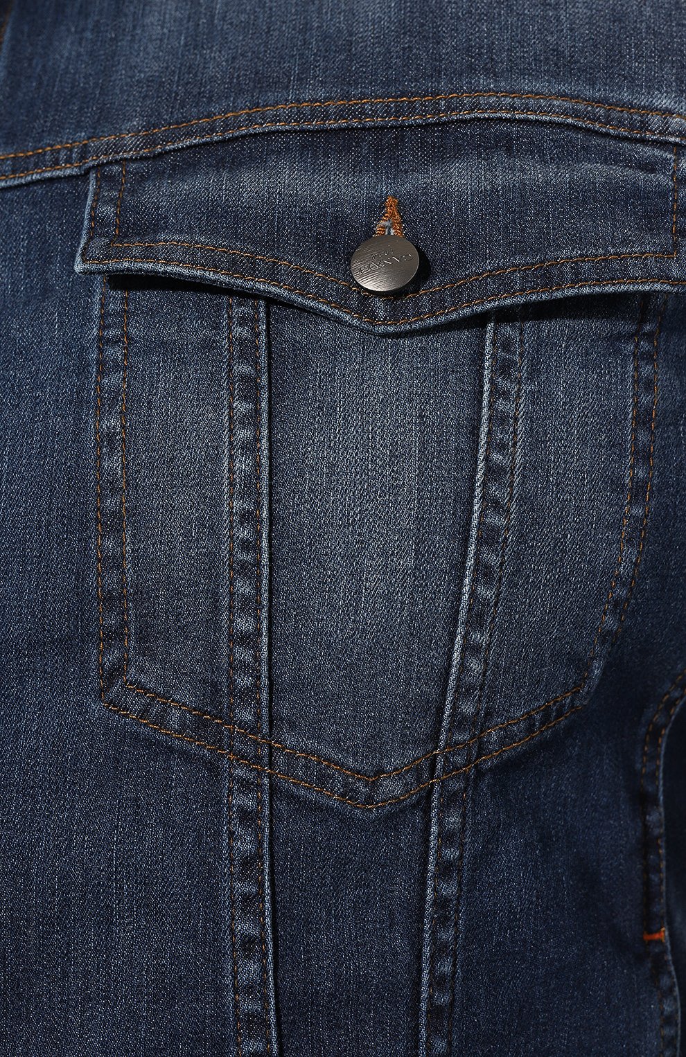 Мужская джинсовая куртка CANALI темн�о-синего цвета, арт. 040805IP/SG02326 | Фото 5 (Кросс-КТ: Куртка, Деним; Big sizes: Big Sizes; Рукава: Длинные; Материал сплава: Проставлено; Материал внешний: Хлопок, Деним; Драгоценные камни: Проставлено; Длина (верхняя одежда): Короткие; Стили: Кэжуэл)