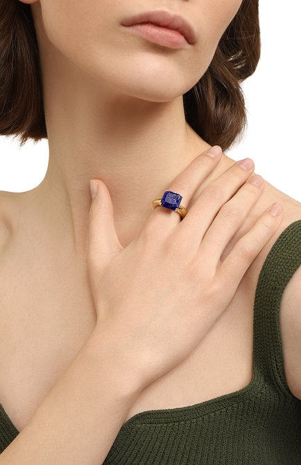 Женские кольцо cartoon с лазуритом MOONKA синего цвета, арт. cr-r-lz | Фото 2
