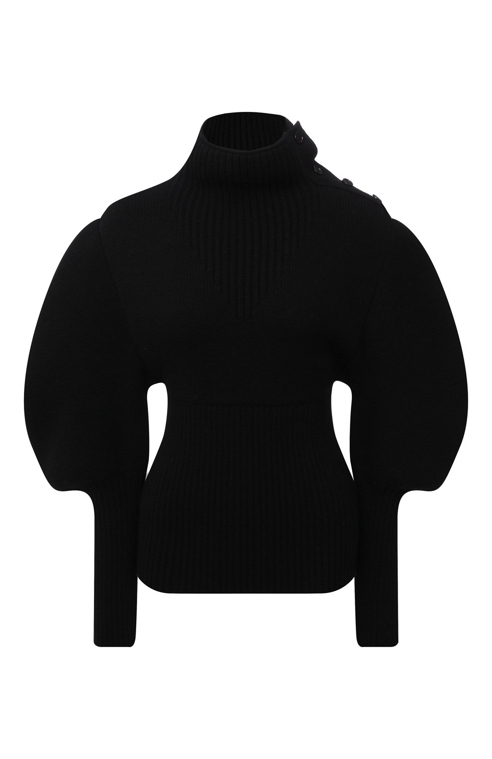 Шерстяной пуловер Bottega Veneta Чёрный 679758/V1F50 5601045