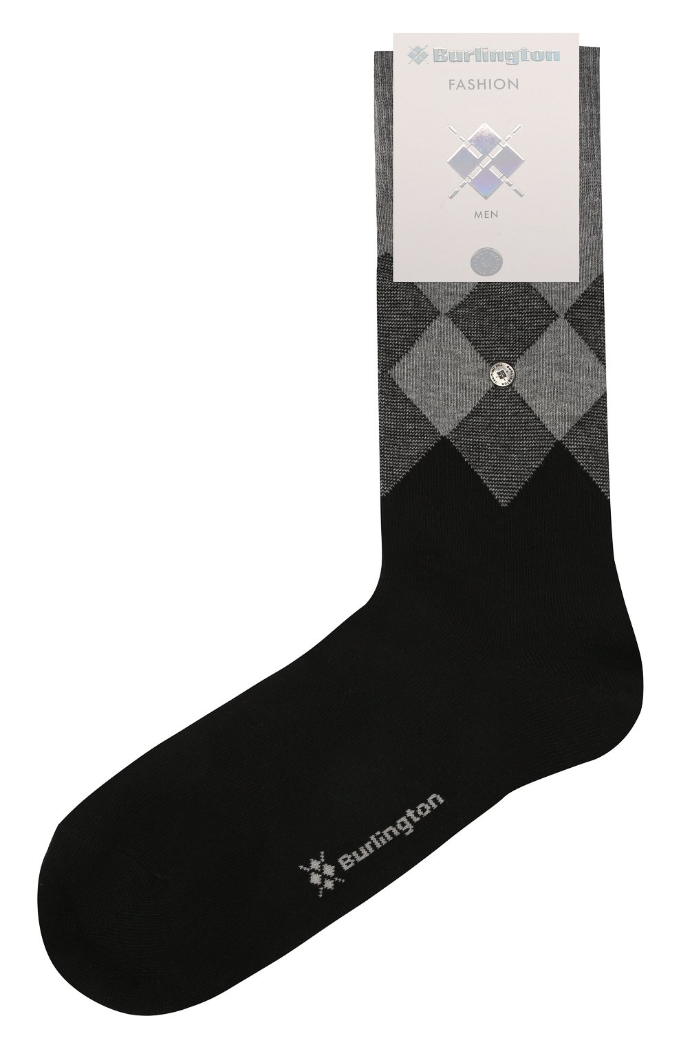 Мужские хлопковые носки BURLINGTON серого цвета, арт. 21912 | Фото 1 (Кросс-КТ: бельё; Материал внешний: Хлопок)