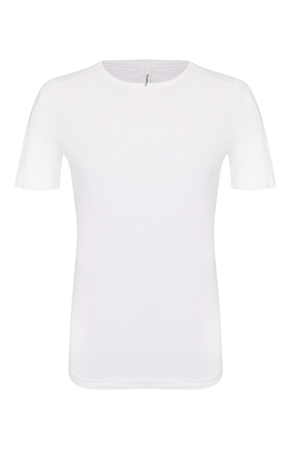 Мужская хлопковая футболка TRANSIT белого цвета, арт. CFUTRK2370 | Фото 1 (Принт: Без принта; Рукава: Короткие; Длина (для топов): Стандартные; Материал внешний: Хлопок; Стили: Кэжуэл)