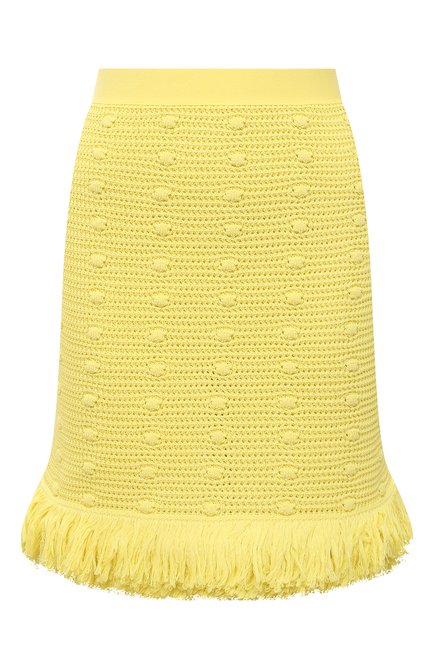 Женская хлопковая юбка BOTTEGA VENETA желтого цвета по цене 128000 руб., арт. 648956/V0DW0 | Фото 1