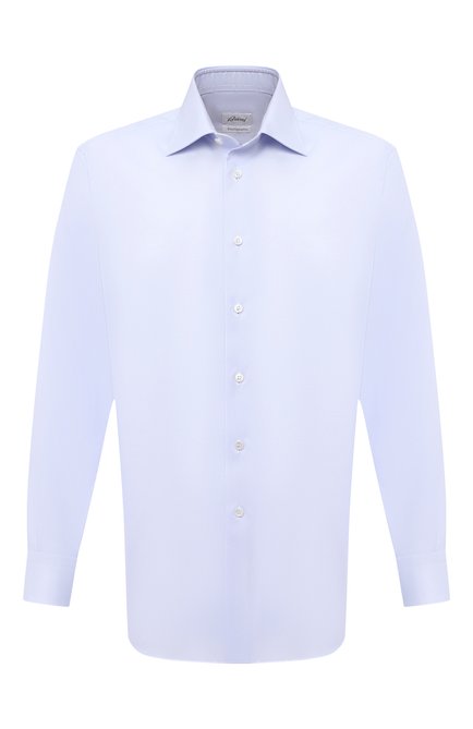 Мужская хлопковая сорочка BRIONI голубого цвета по цене 55400 руб., арт. RCA20M/P7003 | Фото 1