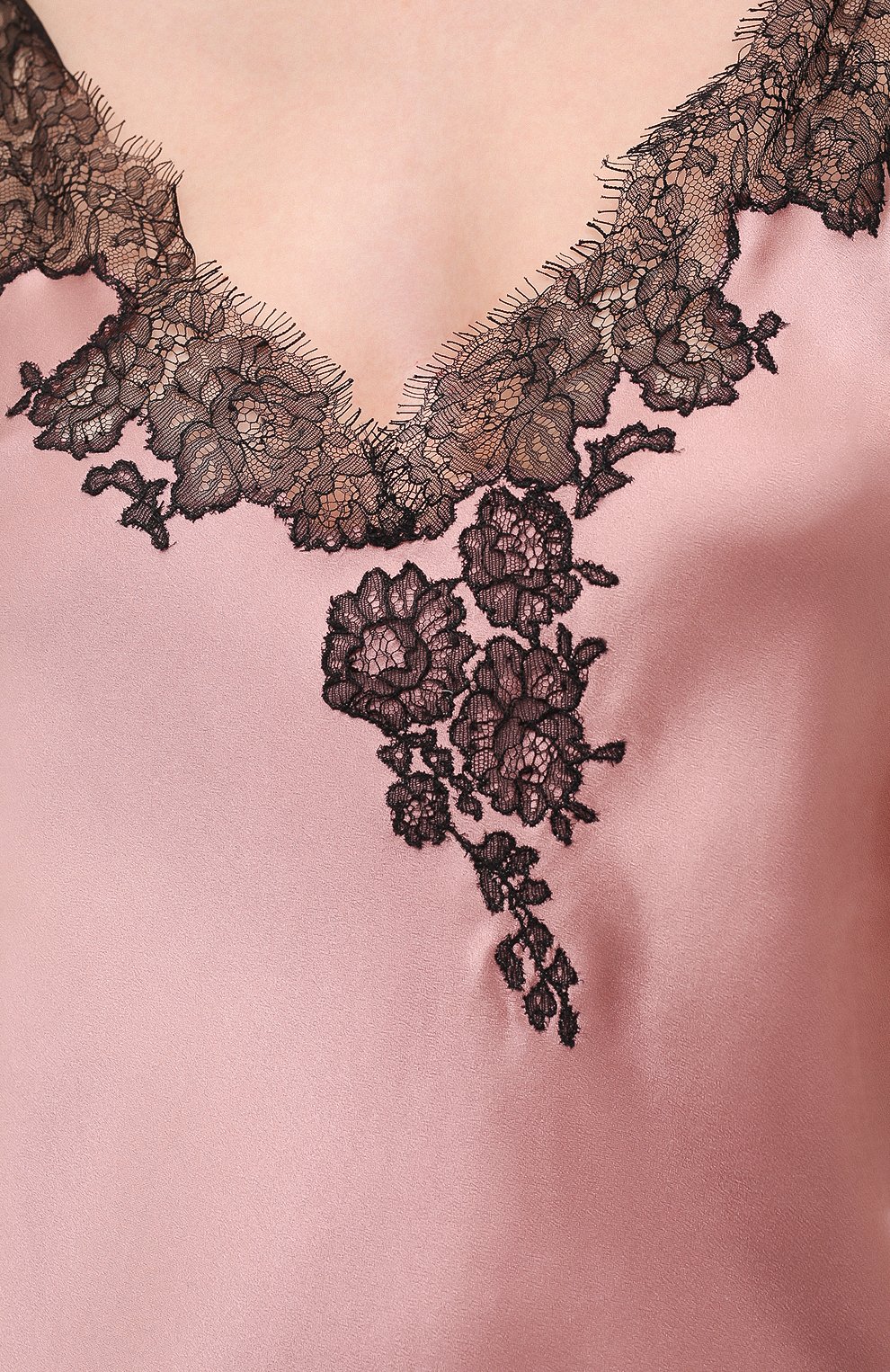 Женская шелковая сорочка CARINE GILSON розового цвета, арт. CG0308GS S21 | Фото 5 (Материал внешний: Шелк; Длина Ж (юбки, платья, шорты): Мини; Рукава: На бретелях)