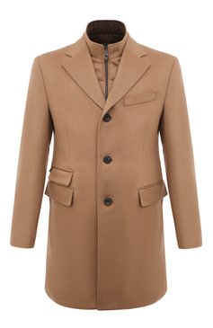 Мужской шерстяное пальто CORNELIANI бежевого цвета, арт. 921508-3812358 | Фото 1 (Материал внешний: Шерсть; Застежка: Молния; Рукава: Длинные; Длина (верхняя одежда): До середины бедра; Материал сплава: Проставлено; Драгоценные камни: Проставлено; Материал подклада: Вискоза; Мужское Кросс-КТ: пальто-верхняя одежда; Стили: Кэжуэл)