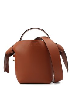 Женская сумка musubi mini ACNE STUDIOS коричневого цвета, арт. A10093 | Фото 6 (Сумки-технические: Сумки через плечо, Сумки top-handle; Материал: Натуральная кожа; Размер: mini; Ремень/цепочка: На ремешке)