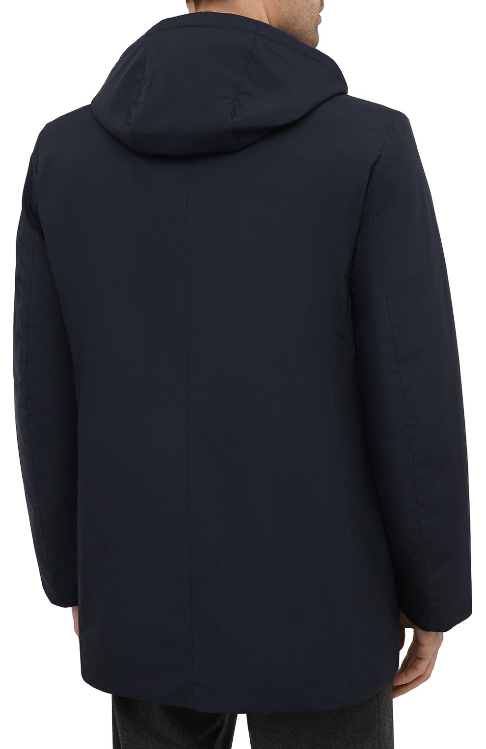 Мужская утепленная куртка GIMO'S темно-синего цвета, арт. 20AI.U.340.730 | Фото 4 (Кросс-КТ: Куртка; Рукава: Длинные; Длина (верхняя одежда): До середины бедра; Материал внешний: Синтетический материал; Мужское Кросс-КТ: утепленные куртки; Стили: Классический; Материал подклада: Синтетический материал)