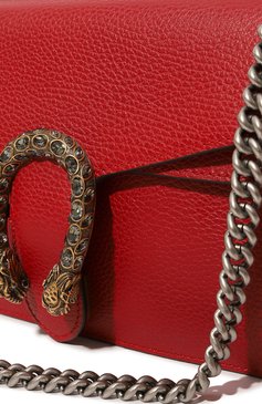 Женская сумка dionysus small GUCCI красного цвета, арт. 400249 CAOGX | Фото 3 (Сумки-технические: Сумки через плечо; Материал: Натуральная кожа; Размер: small)