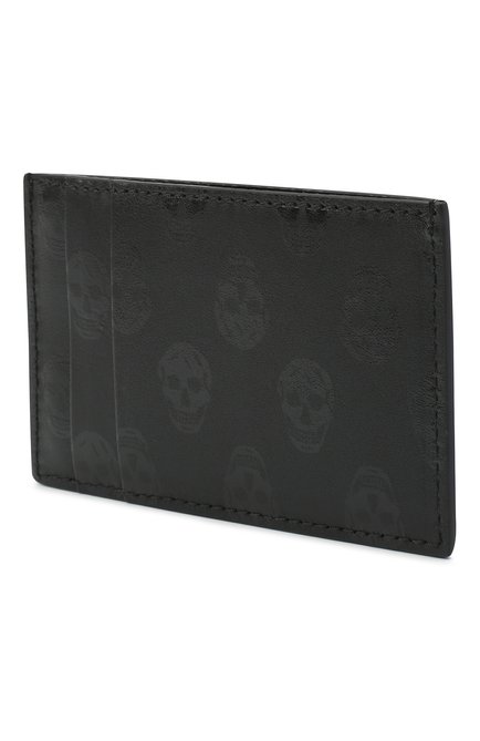 Мужской кожаный футляр для кредитных карт ALEXANDER MCQUEEN черного цвета, арт. 602144/1AAAN | Фото 2 (Материал: Натуральная кожа)