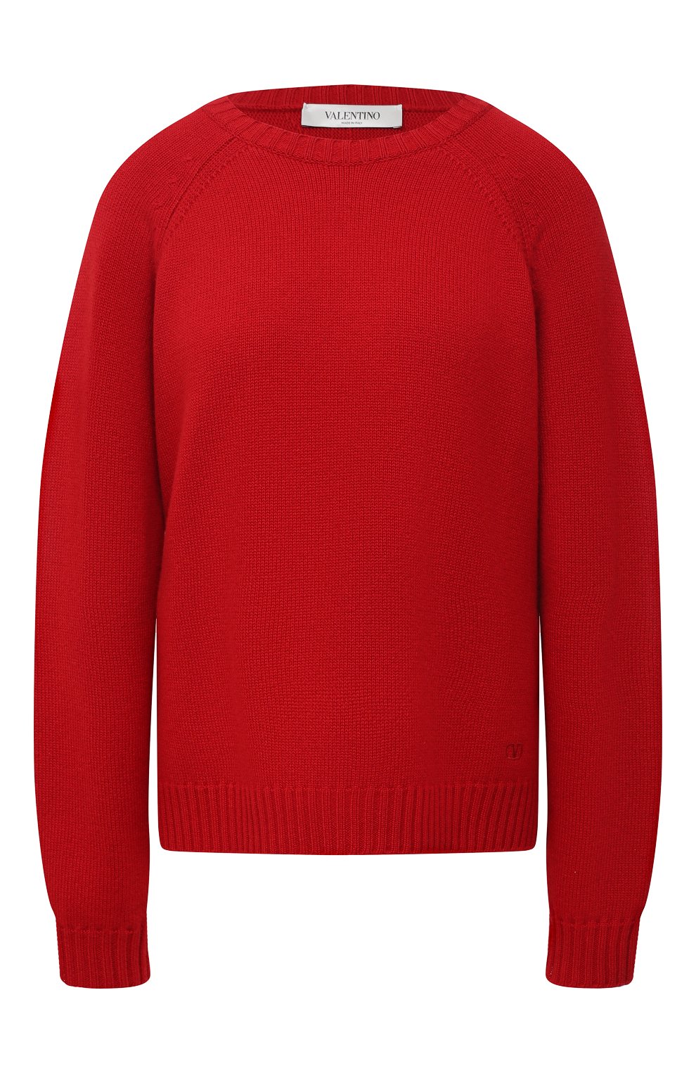 Женский кашемировый свитер VALENTINO красного цвета, арт. VB3KCB80652 | Фото 1 (Женское Кросс-КТ: Свитер-одежда; Материал внешний: Шерсть, Кашемир; Рукава: Длинные; Длина (для топов): Стандартные; Региональные ограничения белый список (Axapta Mercury): RU; Стили: Классический)