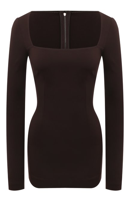 Женский пуловер DOLCE & GABBANA темно-коричневого цвета по цене 108000 руб., арт. F779XT/FUGRE | Фото 1
