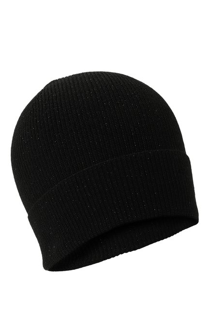 Женская набор из шапки и шарфа BOSS черного цвета, арт. 50502563 | Фото 2 (Нос: Не проставлено; Материал сплава: Проставлено; Материал: Шерсть, Текстиль, Синтетический материал)