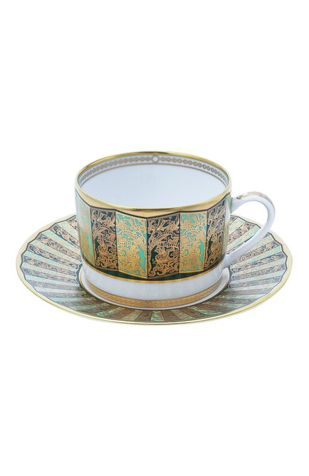 Чайная чашка с блюдцем eventail vert  BERNARDAUD зеленого цвета по цене 0 руб., арт. 1848/91 | Фото 1