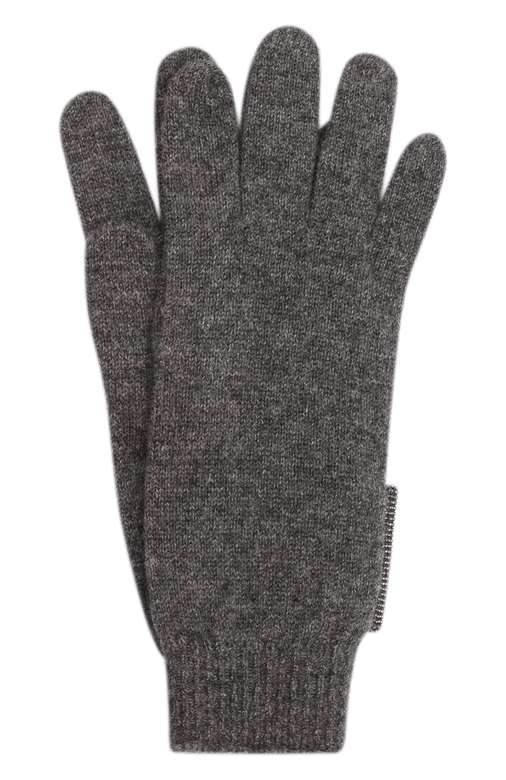 Детские кашемировые перчатки BRUNELLO CUCINELLI темно-серого цвета, арт. B12M14589A | Фото 1 (Материал: Текстиль, Кашемир, Шерсть; Материал сплава: Проставлено; Нос: Не проставлено)