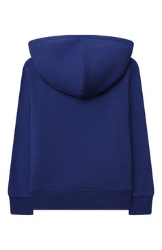 Детский хлопковое худи POLO RALPH LAUREN синего цвета, арт. 321853795 | Фото 2 (Рукава: Длинные; Мальчики Кросс-КТ: Худи-одежда; Материал внешний: Синтетический материал, Хлопок; Ростовка одежда: 18 мес | 86 см, 3 года | 98 см, 4 года | 104 см)
