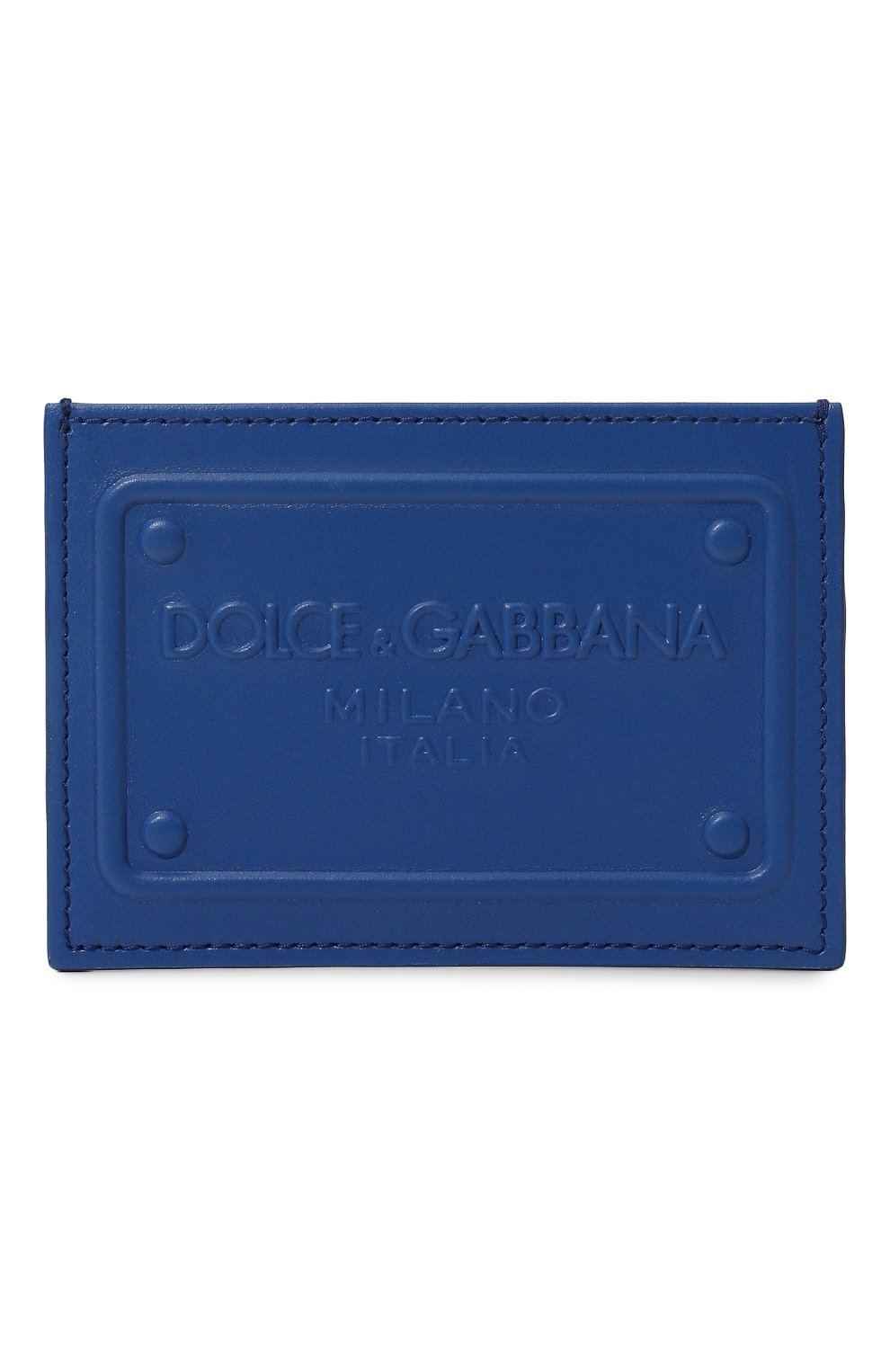 Мужской кожаный футляр для кредитных карт DOLCE & GABBANA синего цвета, арт. BP3239/AG218 | Фото 1 (Материал: Натуральная кожа; Материал сплава: Проставлено; Нос: Не проставлено)