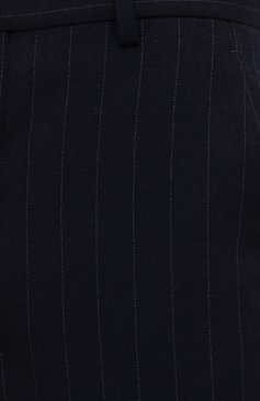 Мужские шерстяные брюки PRADA темно-синего цвета, арт. UP0147-1ZCX-F0008-212 | Фото 5 (Материал внешний: Шерсть; Длина (брюки, джинсы): Стандартные; Случай: Повседневный; Стили: Кэжуэл)