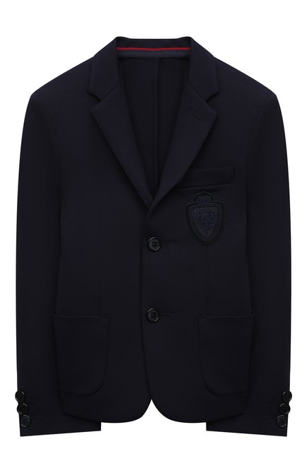 Детский пиджак из вискозы DAL LAGO темно-синего цвета по цене 26650 руб., арт. N068S/8111/4-6 | Фото 1