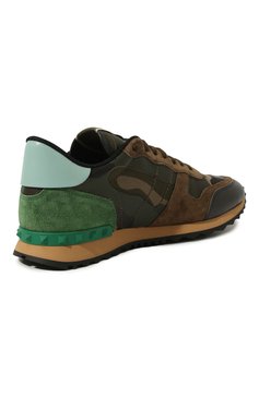 Мужские комбинированные кроссовки rockrunner camouflage VALENTINO хаки цвета, арт. RY2S0723/TCC | Фото 5 (Материал внешний: Текстиль; Стили: Классический; Материал утеплителя: Без утеплителя; Материал внутренний: Текстиль; Подошва: Плоская; Статус проверки: Проверена категория; Длина стельки: 25,0, 25,3, 25,6, 26,0, 26,3, 26,6, 27,0, 27,3, 27,6, 28,0, 28,3, 28,6, 29,0, 29,6)