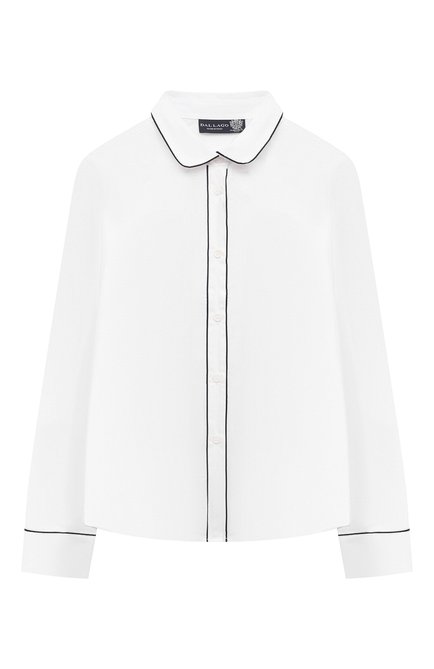 Детское хлопковая блузка DAL LAGO белого цвета по цене 6995 руб., арт. R496/7628/4-6 | Фото 1