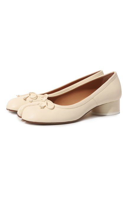 Женские кожаные туфли tabi MAISON MARGIELA белого цвета по цене 77850 руб., арт. S58WZ0044/P3753 | Фото 1