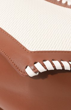 Женский сумка-тоут swing ELLEME бежевого цвета, арт. SWING T0TE/RAFFIA/LEATHER | Фото 3 (Сумки-технические: Сумки-шопперы; Ошибки технического описания: Нет ширины; Материал: Натуральная кожа, Растительное волокно; Материал сплава: Проставлено; Драгоценные камни: Проставлено; Размер: small)