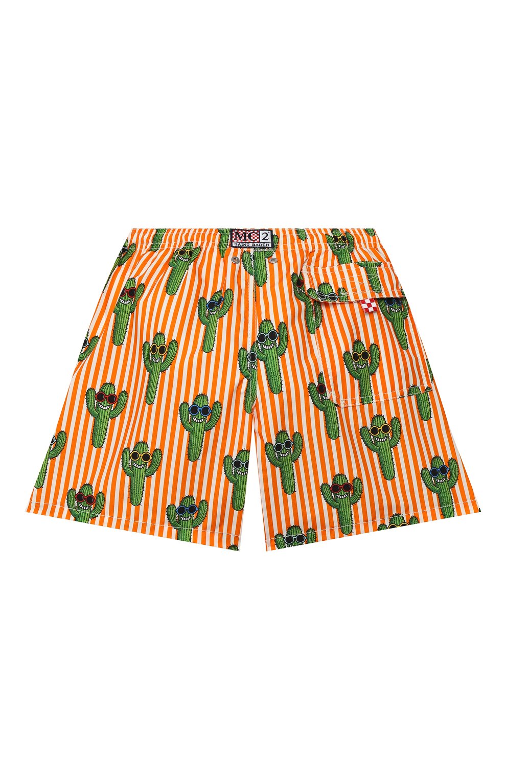 Детские плавки-шорты MC2 SAINT BARTH оранжевого цвета, арт. STBK JEAN/JEA0001 | Фото 2 (Кросс-КТ: Пляж; Материал внешний: Синтетический материал)