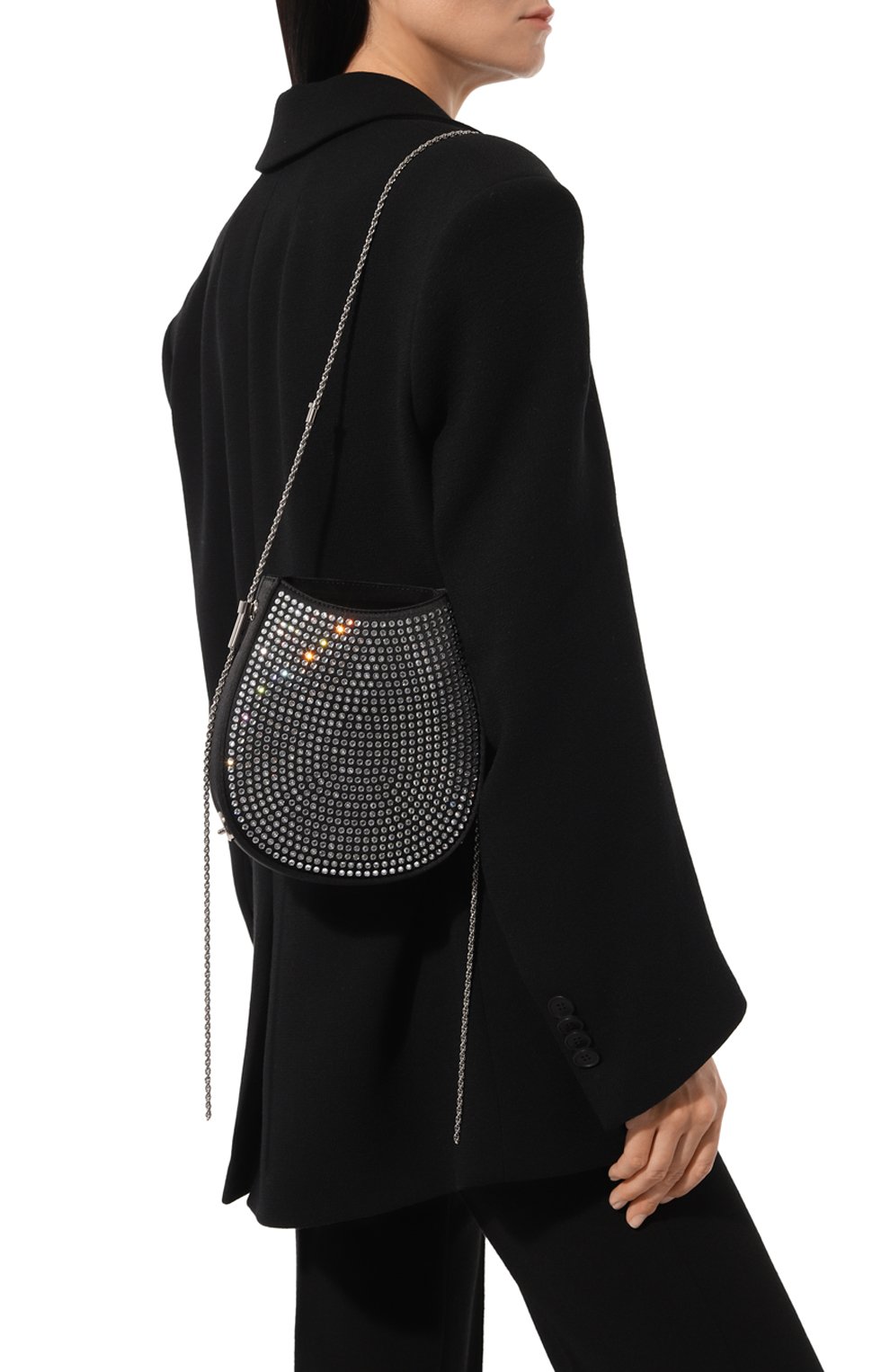 Женская сумка corvus NEOUS черного цвета, арт. 00040CD01 | Фото 4 (Сумки-технические: Сумки top-handle; Материал сплава: Проставлено; Размер: mini; Материал: Текстиль; Драгоценные камни: Проставлено)